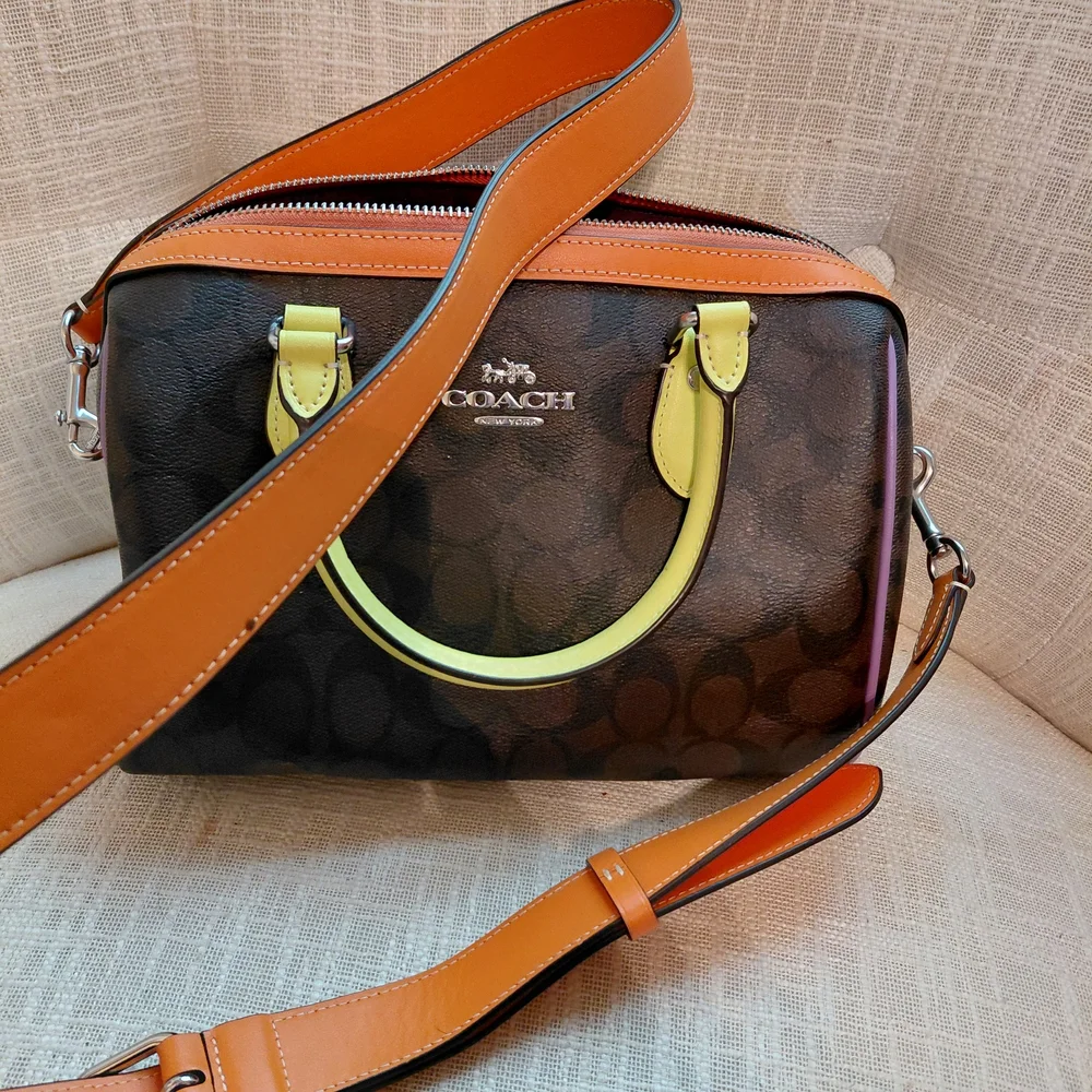 Coach Brown and Yellow Women's Bag - Picture 3 of 6